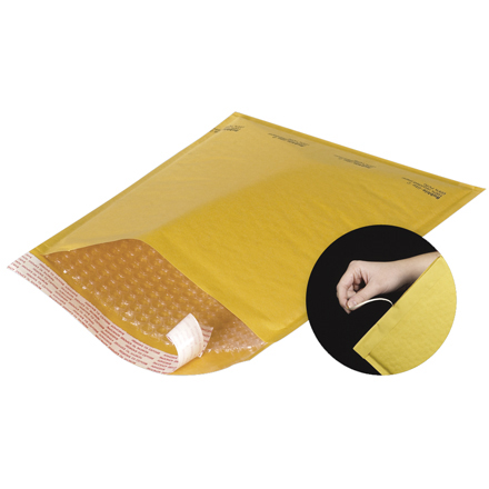 10 <span class='fraction'>1/2</span> x 16" Kraft  (25 Pack) #5 Self-Seal Bubble Mailers w/Tear Strip