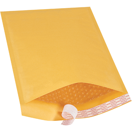 9 <span class='fraction'>1/2</span> x 14 <span class='fraction'>1/2</span>" Kraft (25 Pack) #4 Self-Seal Bubble Mailers