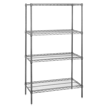 36 x 18 x 63" - 4 Shelf Wire Shelving Starter Unit