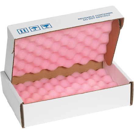 12 x 8 x 2 <span class='fraction'>3/4</span>" Anti-Static Foam Shippers