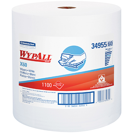 Kimberly Clark<span class='rtm'>®</span> WypALL<span class='afterCapital'><span class='rtm'>®</span></span> X60 Industrial Jumbo Roll Wipers