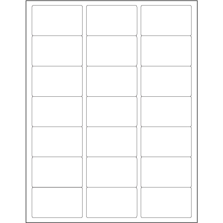 2 <span class='fraction'>1/2</span> x 1 <span class='fraction'>1/2</span>" White Rectangle Laser Labels